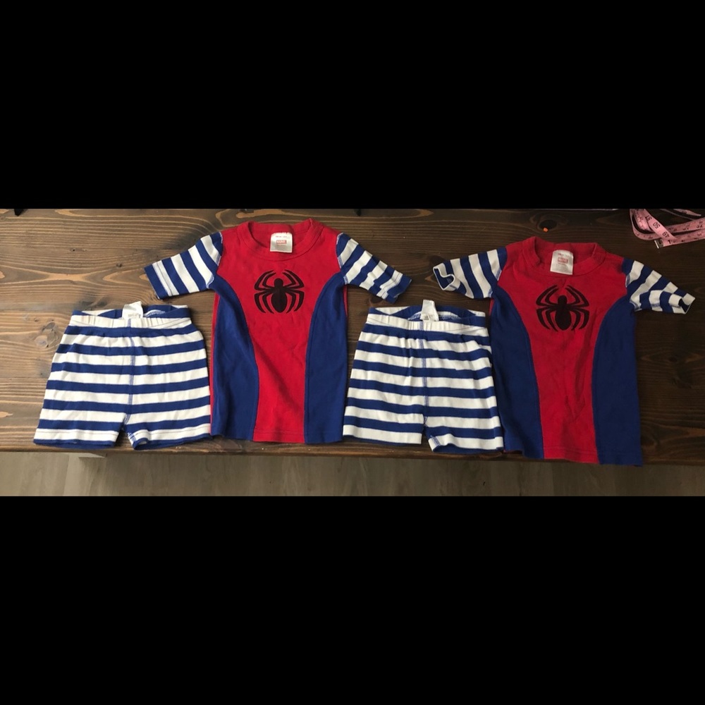 2 pairs of Hanna Andersson Spider-Man Pajamas